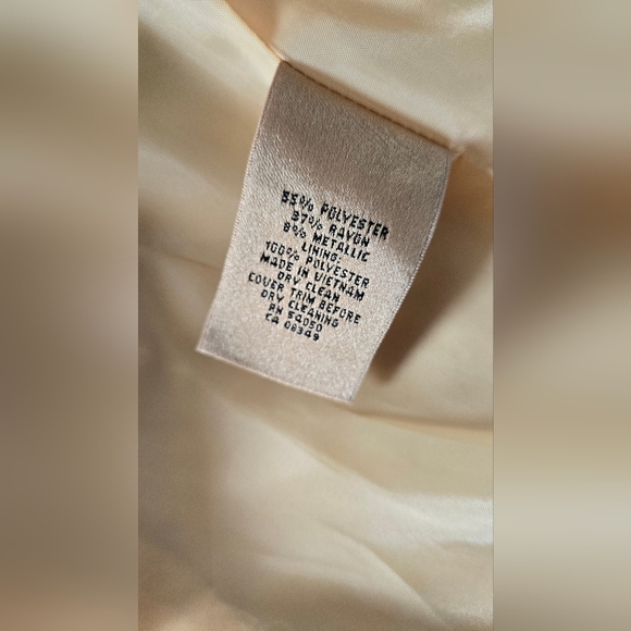 Kasper Yellow & Gold Metallic Skirt Suit - Picture 13 of 14